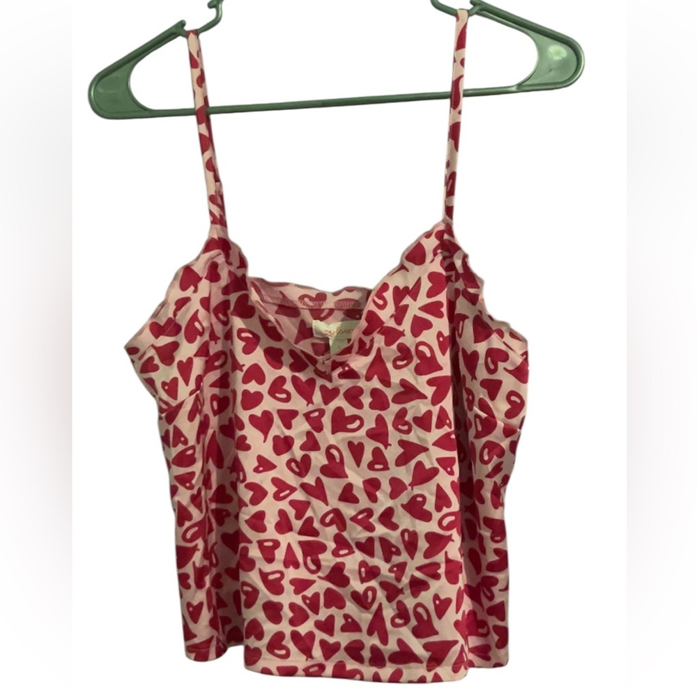 Colsie Pink Red Crop Camisole Top